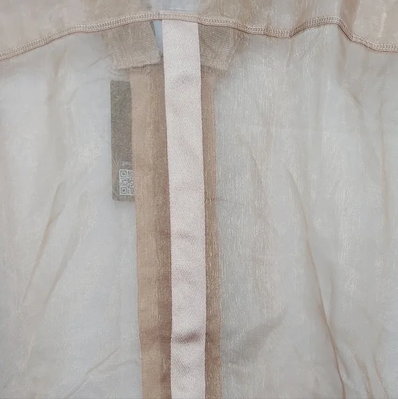 GSTQ Sheer Metallic Gold Bomber Jacket Women's Size 3X NWT - Picture 14 of 16